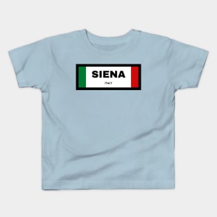 Siena City in Italian Flag Kids T-Shirt